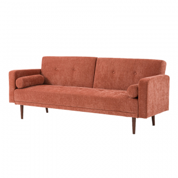 Раскладной 3-местный диван в обивке из шенилла Tuske  3 мест. каштановый