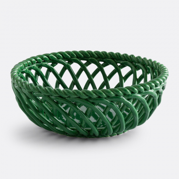 Ажурная керамическая корзинка для фруктов Keramos  единый размер зеленый