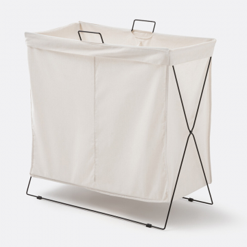 Корзина для белья с двойным отделением Silmo  единый размер белый