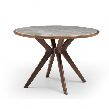 Стол Tango 100, серая керамика/орех