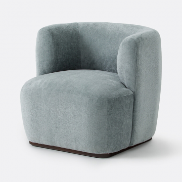 Кресло из велюра Nidou  единый размер синий