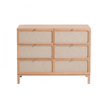 Комод с 5 ящиками шпон ясеня лен Esmara