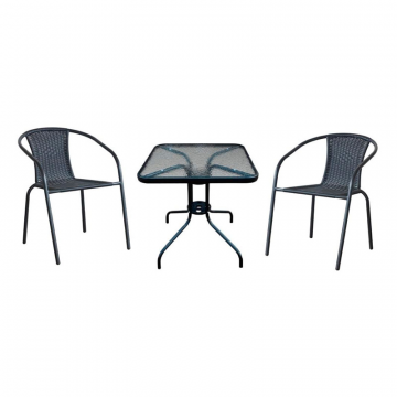 Комплект мебели Асоль LRC03/LRT03-60x60 Black (2+1)