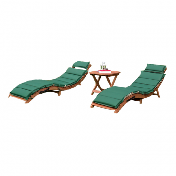 Комплект шезлонги и столик AFM-803A-T133 Beige-Green (2+1)