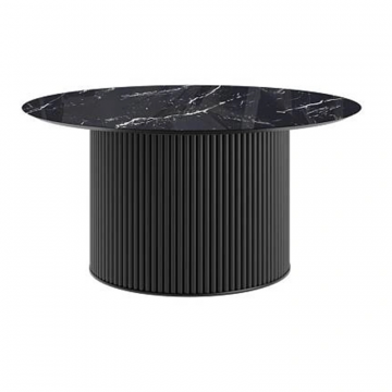 Журнальный стол Nolan 60, керамика глянцевая, черная