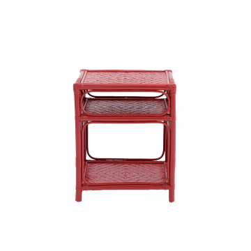 Прикроватный столик из ротанга Marrak красный