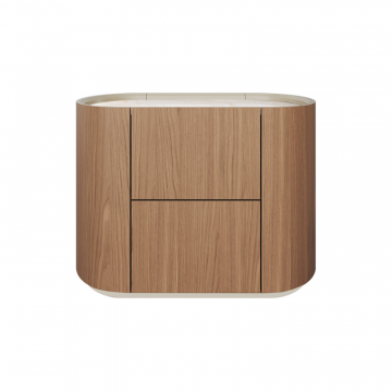 Тумба прикроватная Lagom 2 ящика ширина 60 см (натуральный дуб, камень LC)