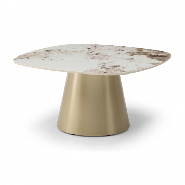 Стол журнальный Antonia (90), светлая керамика/шампань