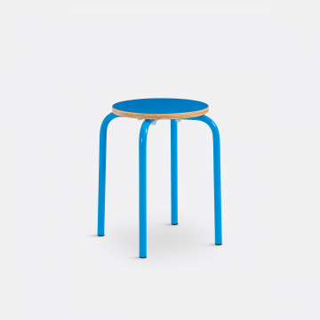 Низкий складной табурет ученический Hiba  единый размер синий