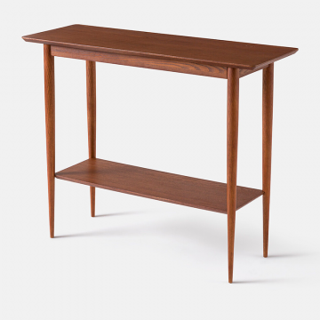 Консоль с двумя столешницами шпон ясеня Lussan  единый размер каштановый