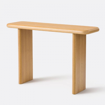 Консоль шпонированная дубом Curva  единый размер каштановый