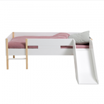 Кровать средней высоты с горкой Caume  90 x 190 см белый