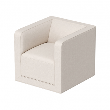 Кресло Cube (молочный, рогожка)