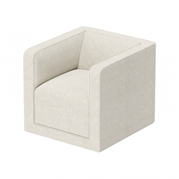 Кресло Cube (молочный, букле)