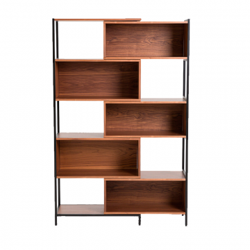 Модульный стеллаж-трансформер из шпона ореха Volga