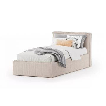 Кровать детская лофт без спинки велюр Ripple 110