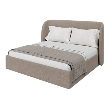 Кровать двуспальная Classic 200 см (бежевый, букле)