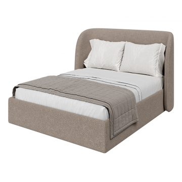 Кровать двуспальная Classic 160 см (бежевый, букле)