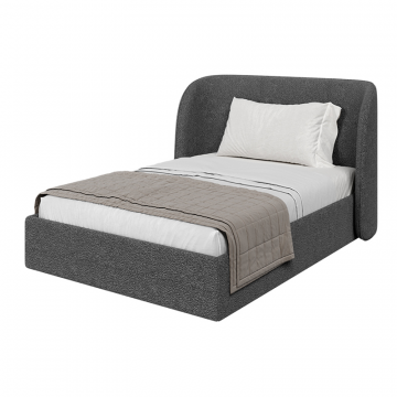 Кровать двуспальная Classic 140 см (серый, букле)