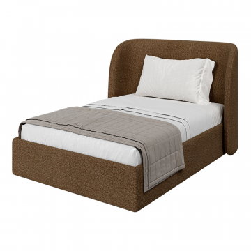 Кровать двуспальная Classic 140 см (коричневый, рогожка)