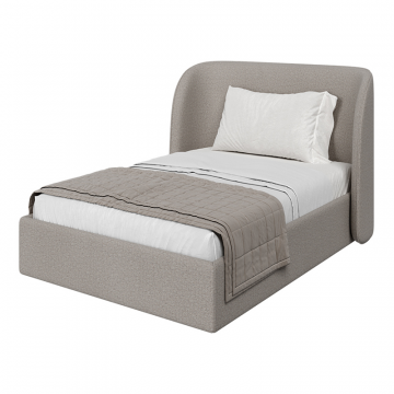 Кровать двуспальная Classic 140 см (бежевый, рогожка)