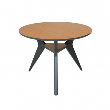 Обеденный круглый стол Boomerang Table d92 , шпон дуба