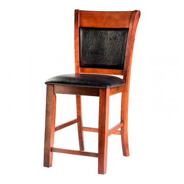 Стул полубарный DOBRIN ALAN COUNTER, эспрессо, чёрный