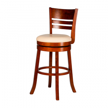 Вращающийся полубарный стул DOBRIN WILLIAM COUNTER, шоколад, кремовый