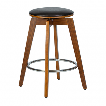 Табурет полубарный DOBRIN TOM'66, цвет черный глянец PU ABD 002