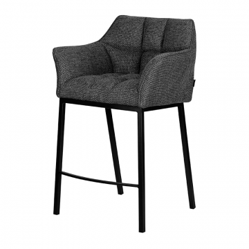 Стул полубарный DOBRIN LUCAS COUNTER, серая ткань (F-22)