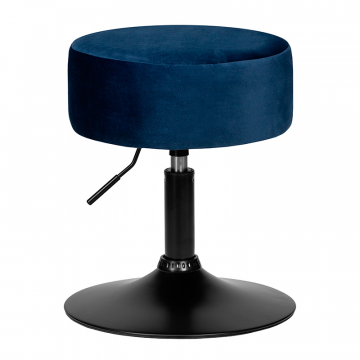 Пуф DOBRIN DANNY BLACK, синий велюр (MJ9-117)