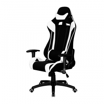 Кресло игровое DOBRIN DALLAS, черно-белая ткань