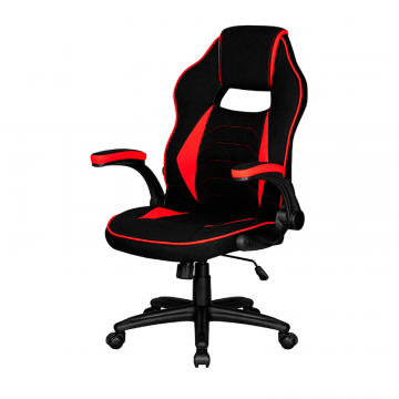 Кресло игровое DOBRIN RICK, черно-красная ткань