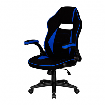 Кресло игровое DOBRIN RICK, черно-синяя ткань