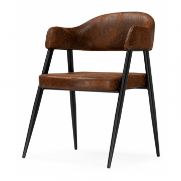 Стул на металлокаркасе Twin brown / black