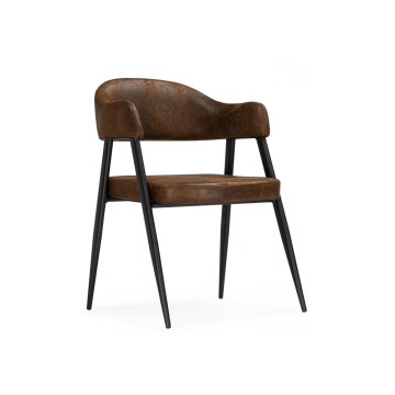 Стул на металлокаркасе Twin brown / black