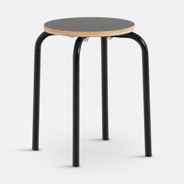 Низкий складной табурет ученический Hiba  единый размер черный