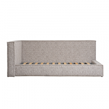 Кровать детская угловая Runa-80 с мех шенилл серая Seppia Ser 114*215*80см