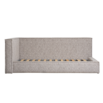 Кровать детская угловая Runa-80 с мех шенилл серая Seppia Ser 114*215*80см