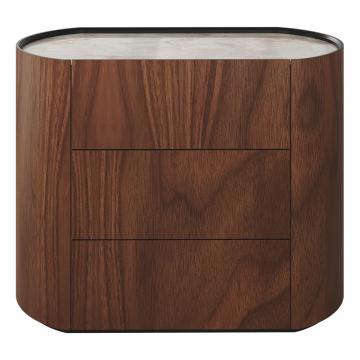 Комод Lagom 3 ящика ширина 100 см (орех, камень OV)