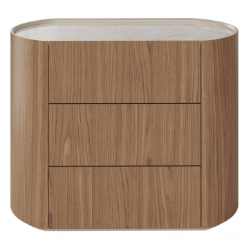 Комод Lagom 3 ящика ширина 100 см (натуральный дуб, камень LC)