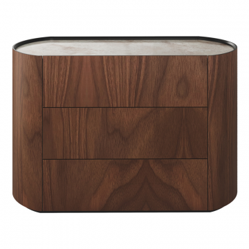 Комод Lagom 3 ящика ширина 120 см (орех, камень OV)