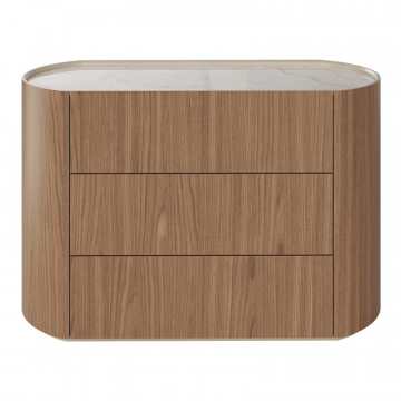 Комод Lagom 3 ящика ширина 120 см (натуральный дуб, камень LC)