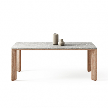 Стол обеденный Плато серого цвета