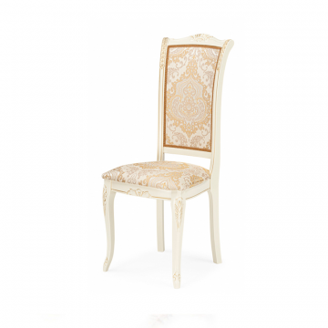 Деревянный стул Керия слоновая кость / золото патина