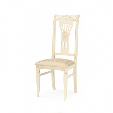 Деревянный стул Roy слоновая кость / золото патина