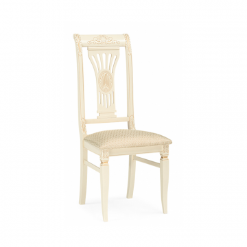 Деревянный стул Roy слоновая кость / золото патина