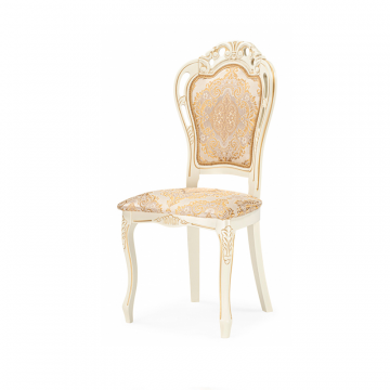 Деревянный стул Bronte молочный / патина