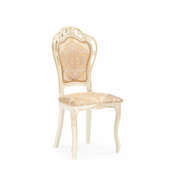 Деревянный стул Bronte молочный / патина