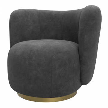 Кресло Лига-072 Темно-серый, Велюр